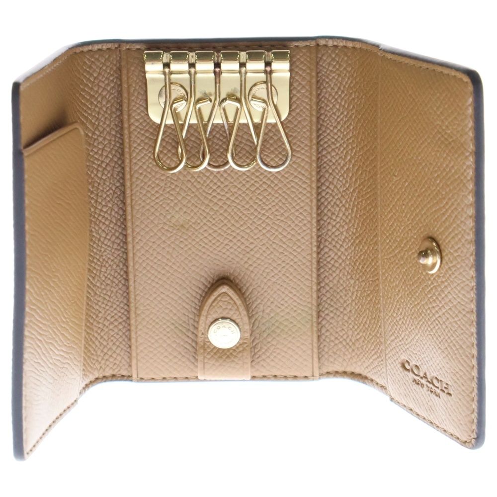 COACH (コーチ) 5連レザーキーケース ホワイト 76741 - メルカリ