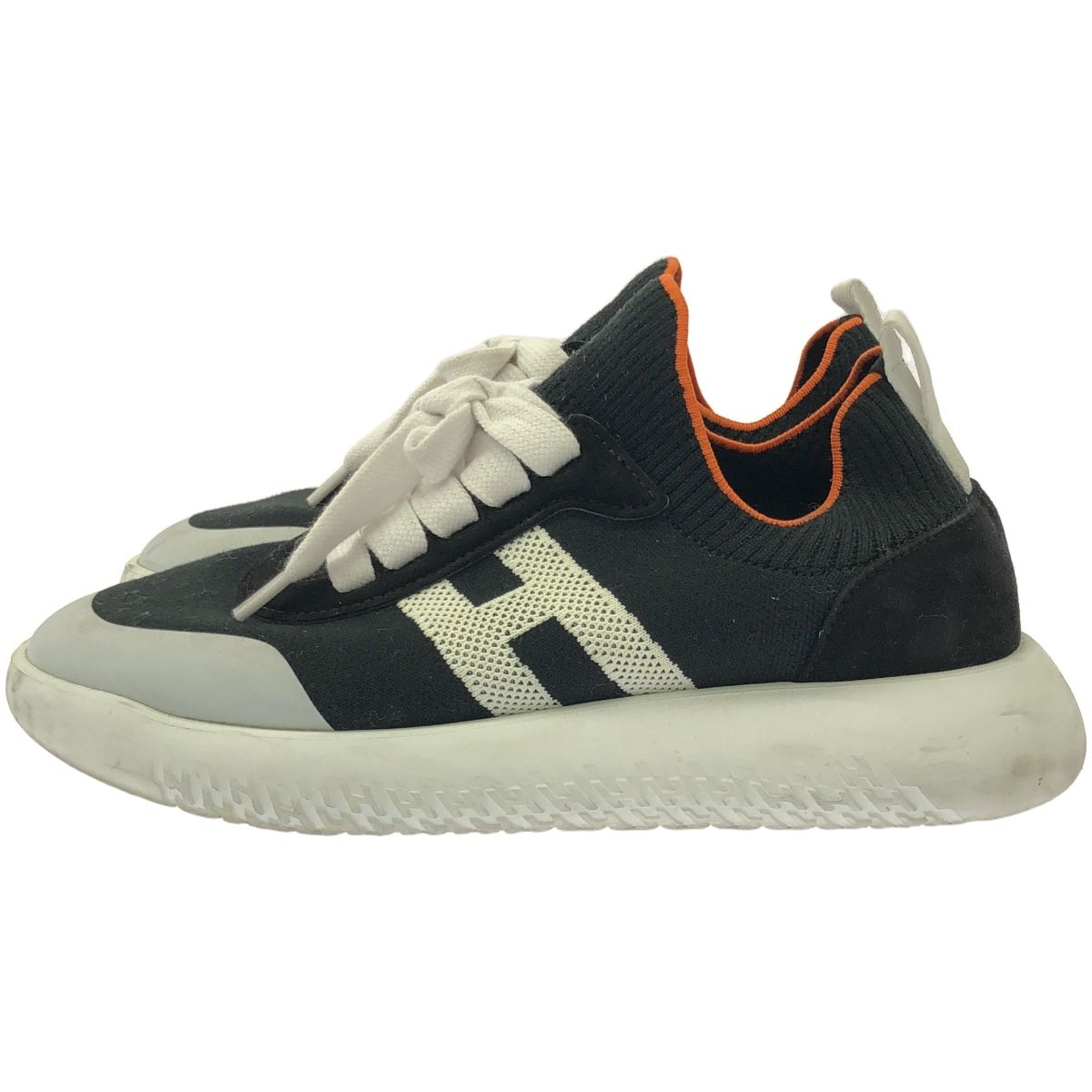 HERMES エルメス Crew クルーニットスニーカー ブラック 35 1/2 - メルカリ