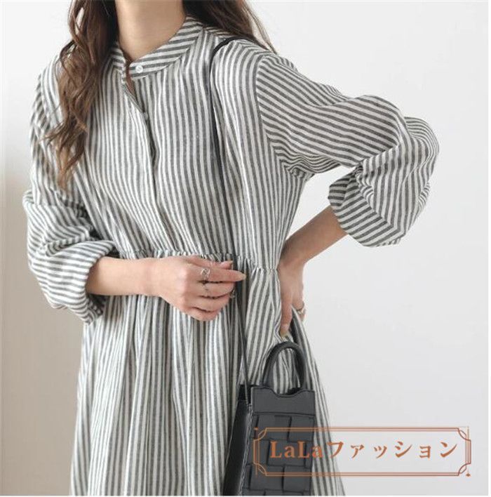 ロングワンピ タック