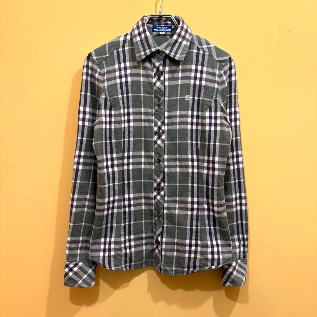 Burberry London ブルーレーベル ノバチェック Pコート ベージュ