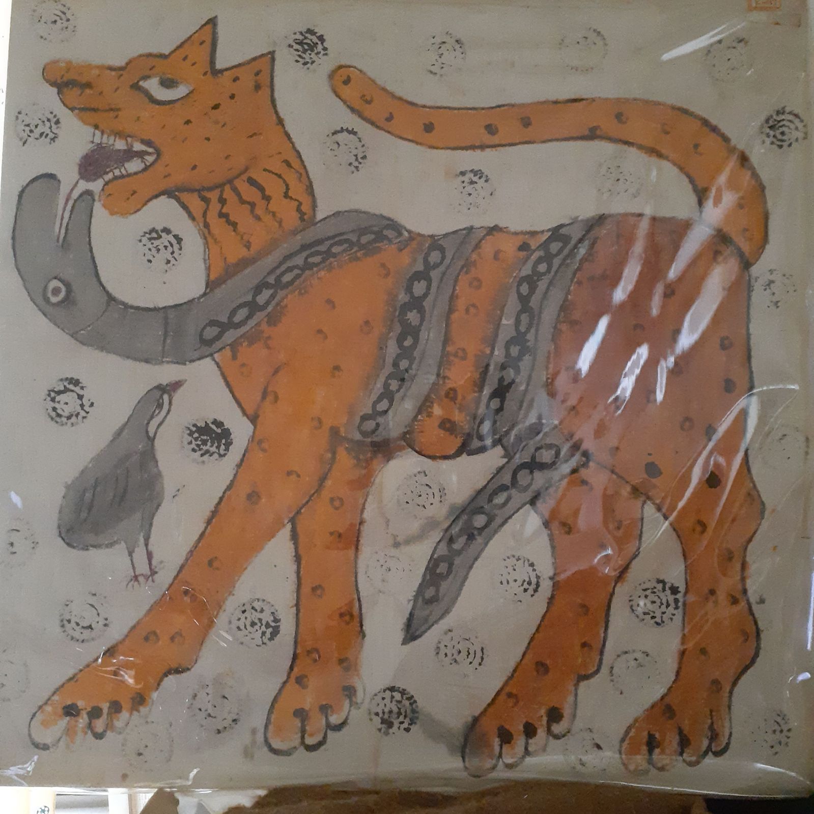 オメル・カヤム絵画ペルシャ絨毯/サイズ:107x170cm…. uk15。 ペルシャ