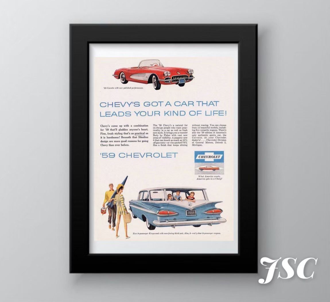 PCH キャンバス ポスター シボレー インパラ 57 59 60 アメ車 US