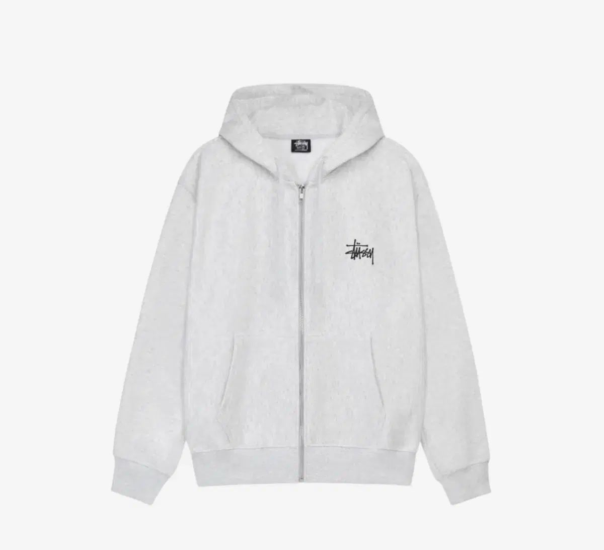 STUSSY(ステューシー) ベーシック フード付き ジップアップパーカー アッシュ ヘザー 2024 M