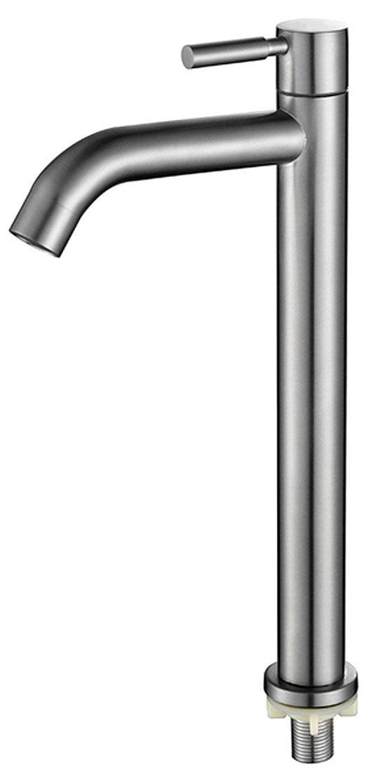 Life System(ライフシステム) 洗面用 シングルレバー 単水栓 ステンレス製 ロング水栓 蛇口 立水栓 洗面 手洗いボウル ST79