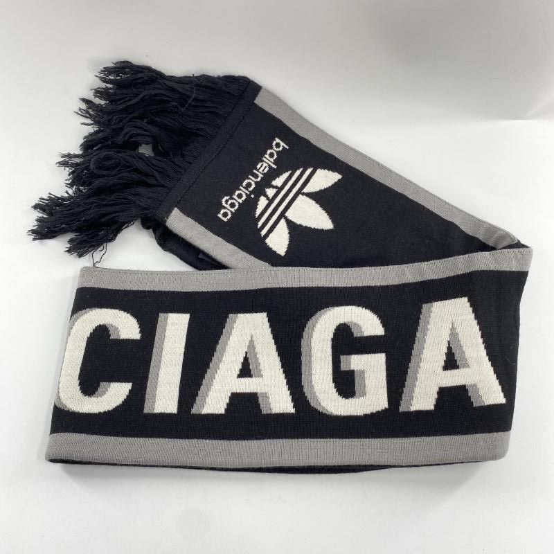 BALENCIAGA × ADIDAS サッカースカーフ ブラック グレー ホワイト バレンシアガ アディダス 10