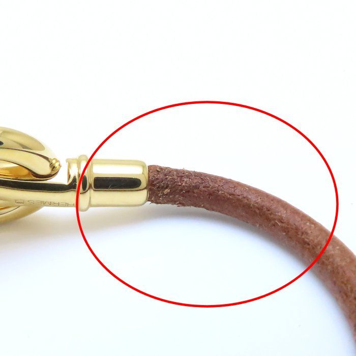 美品 HERMES エルメス アタメ ブレスレット レザー ブラウン ゴールド HERMES エルメス ブレスレット アタメ レザー ブラウン - メルカリ
