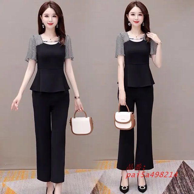 パーティードレス かっこいい パンツドレス セットアップ レディース おしゃれ 5L 大きいサイズ パンツスーツ パンツ 結婚式 4L 3L お呼ばれ ドレス 半袖 pai5a498214