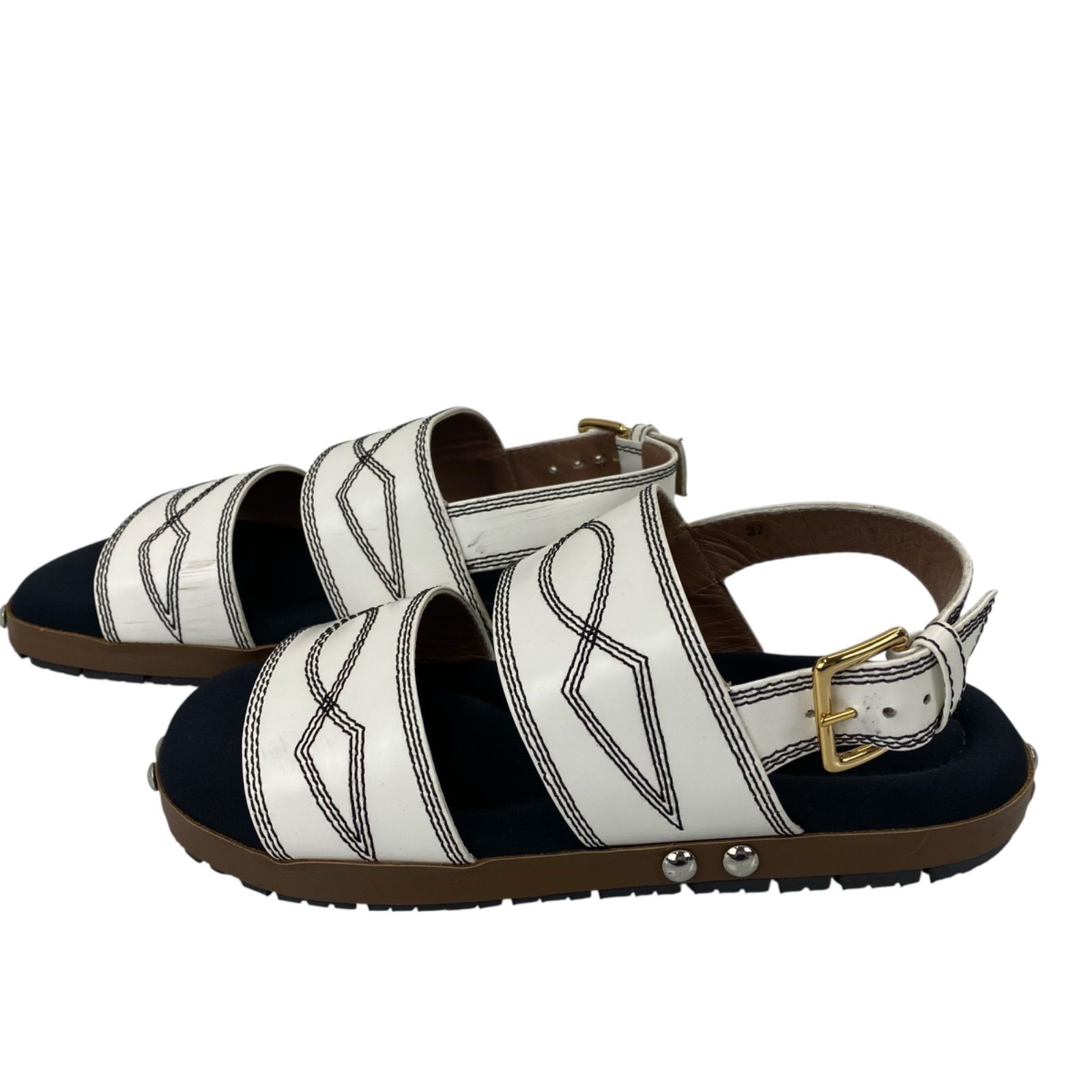 MARNI マルニ サンダル 24cm 白 【古着】