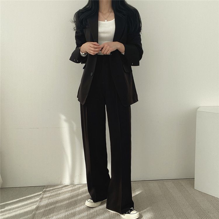 セット スーツ ジャケット パンツ 入学式 仕事 上品 韓国 londonbridge_tagx13172