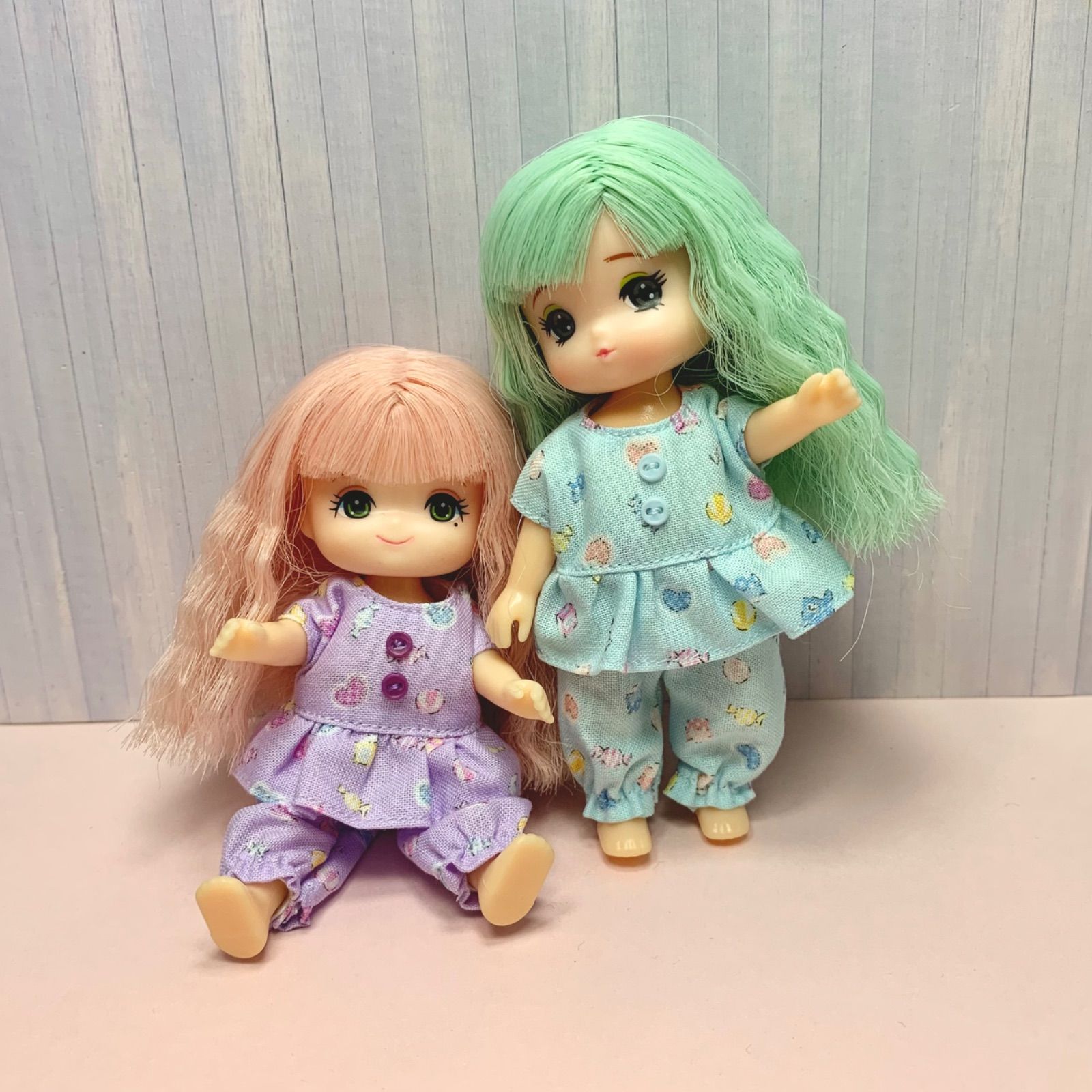 リカちゃん ミキちゃんマキちゃん 服 2着セット キャンディー柄