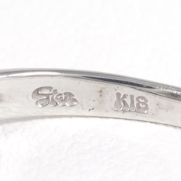 スタージュエリー K18WG リング 指輪 8号 ダイヤ 0.04 総重量約2.3g 