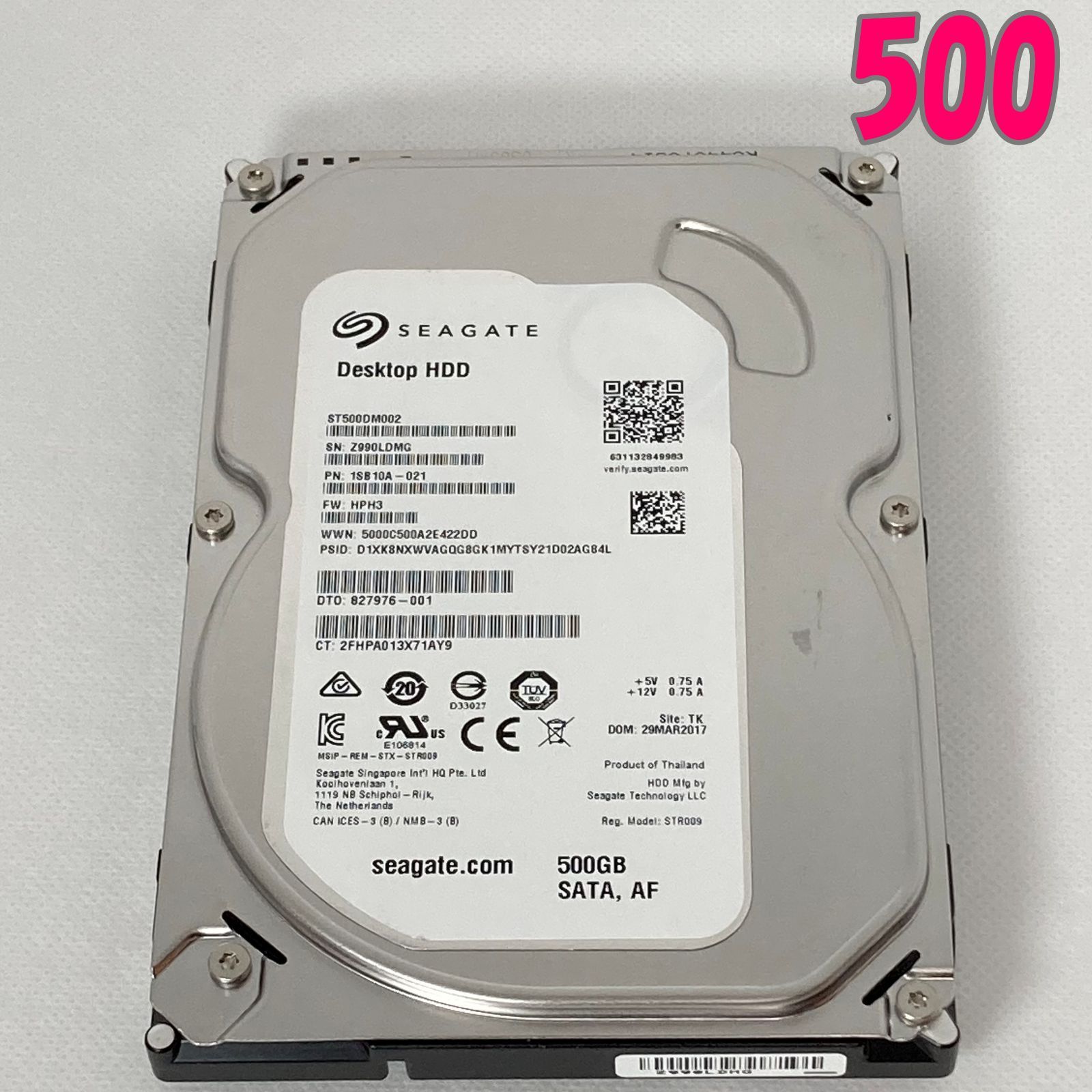 Seagate シーゲート ST3500412AS（3.5 HDD 500GB） Amazon.com