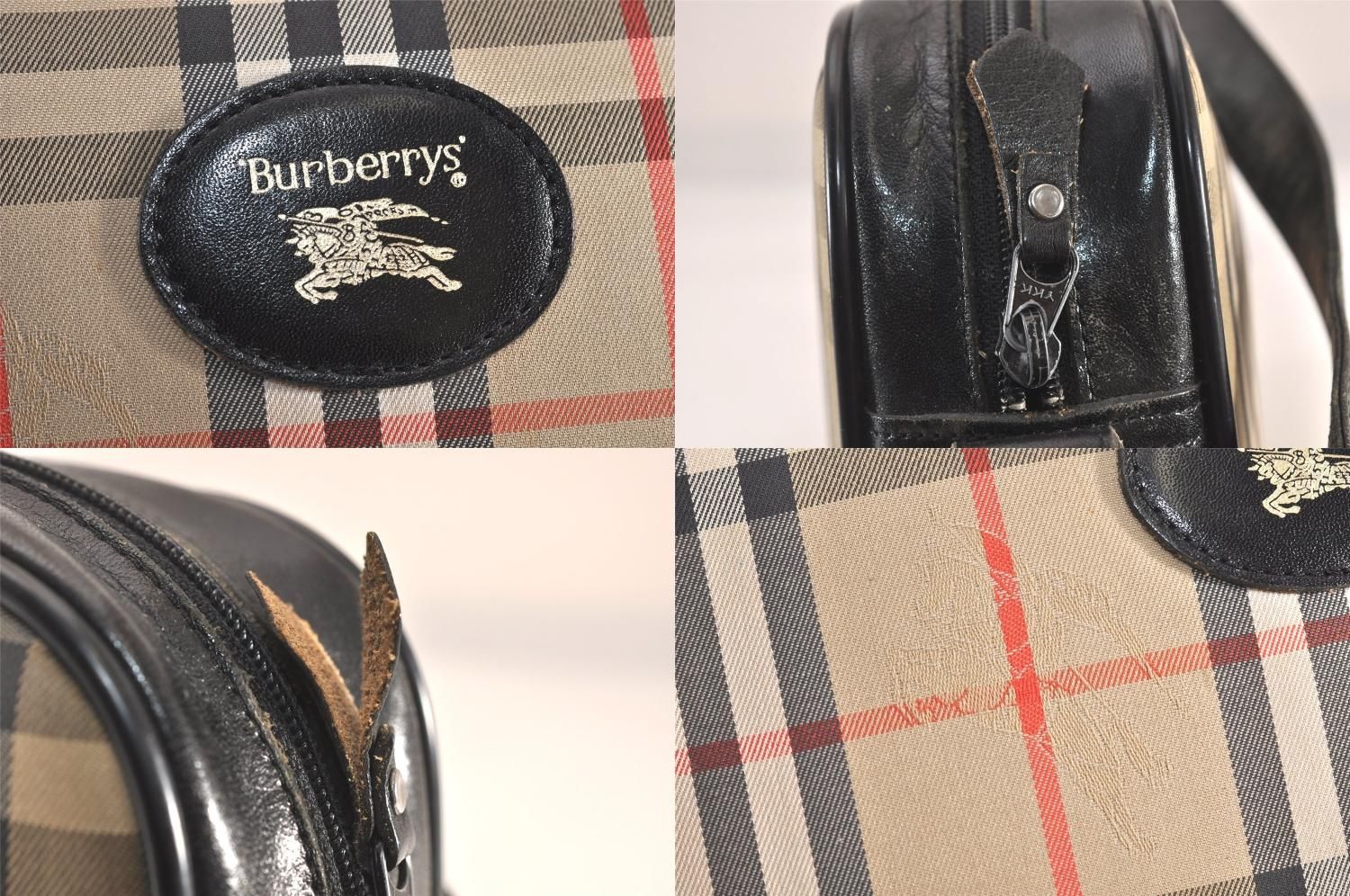 Burberrys バーバリーズ ノバチェック柄 ショルダークロスバッグ キャンバス レザー ベージュ 1949N