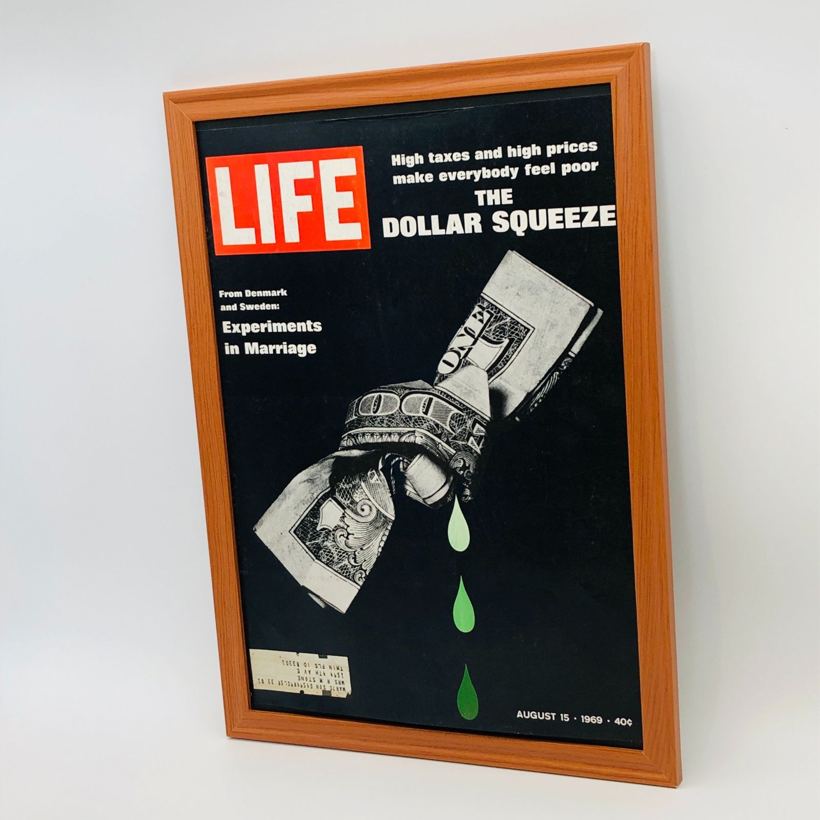 ビンテージ 広告 ポスター 『 ライフ 雑誌 表紙 (LIFE) 』 1960's 額付