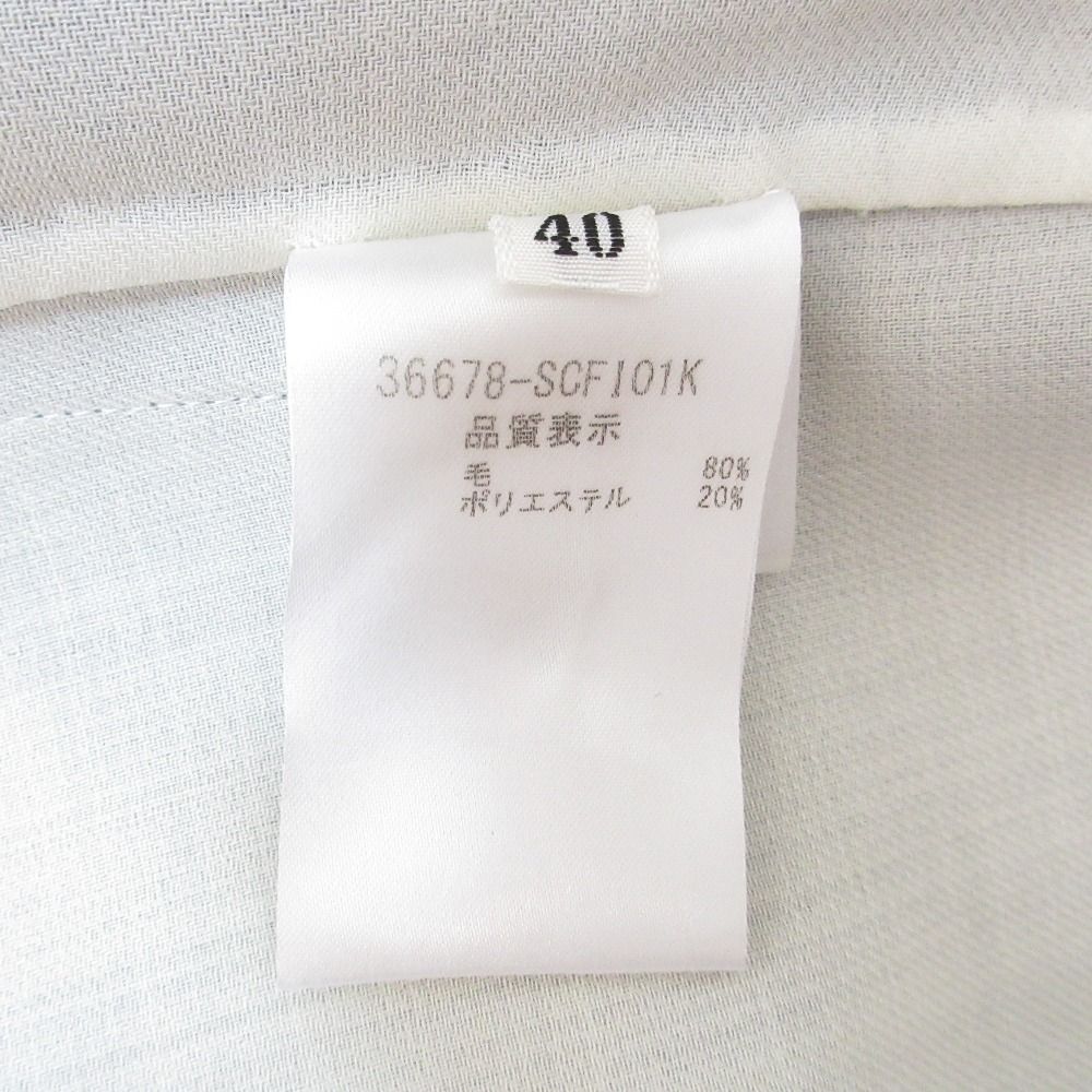 美品 FOXEY フォクシー 1B ダブルフェイス ノーカラーロング