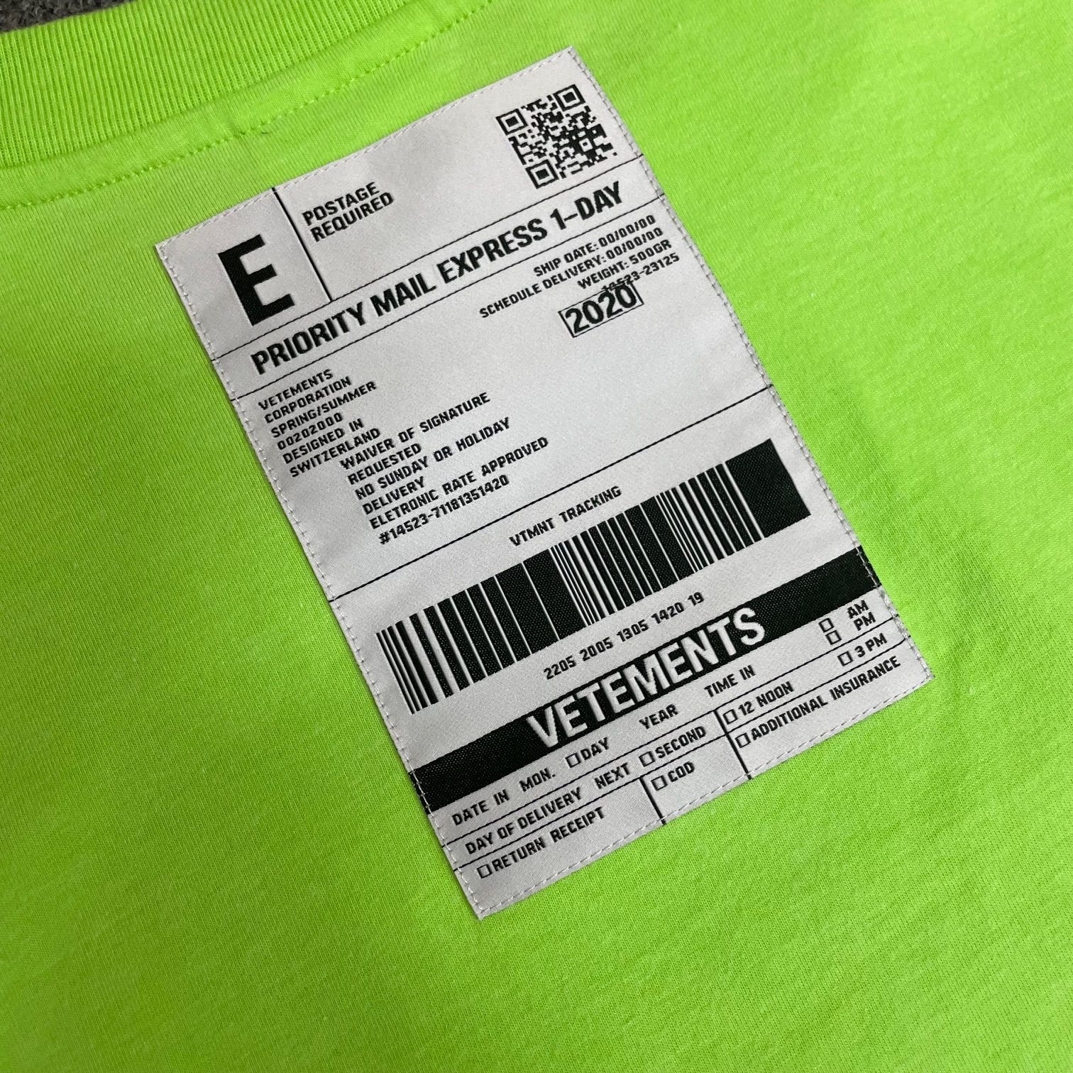 VETEMENTS 20SS バーコードTシャツ ロゴプリント ヴェトモン