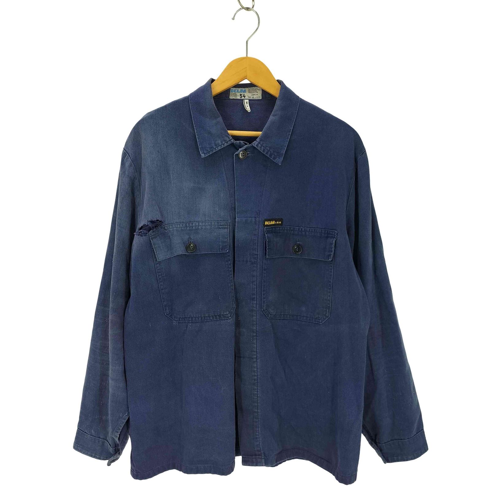 ユーズドフルギ USED古着 {{KLM KLEDING}} レギュラーカラー ユーロワークジャケット メンズ EUR：54 