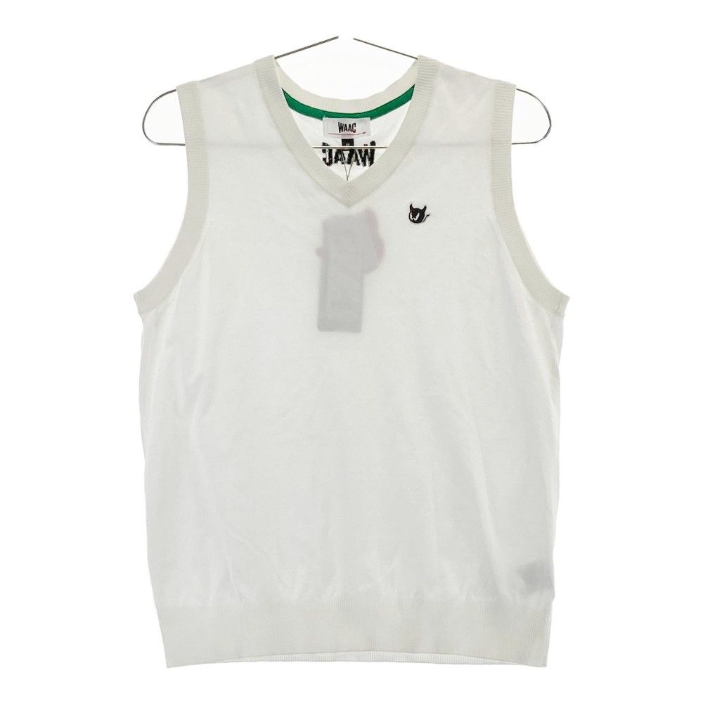 サイズ M WAAC ワック 072242761 ニットベスト ホワイト系 240101419491 ゴルフウェア レディース ストスト