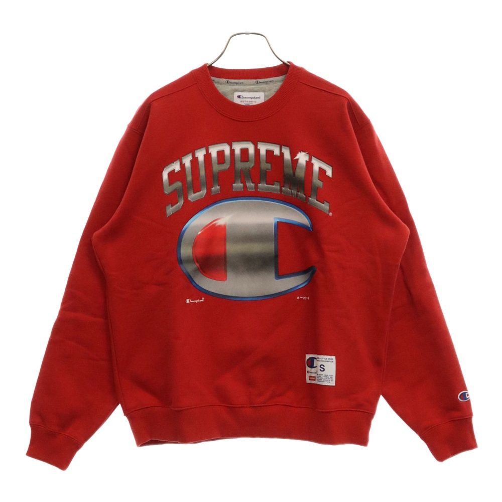 SUPREME (シュプリーム) 19SS ×Champion Chrome Crewneck チャンピオン