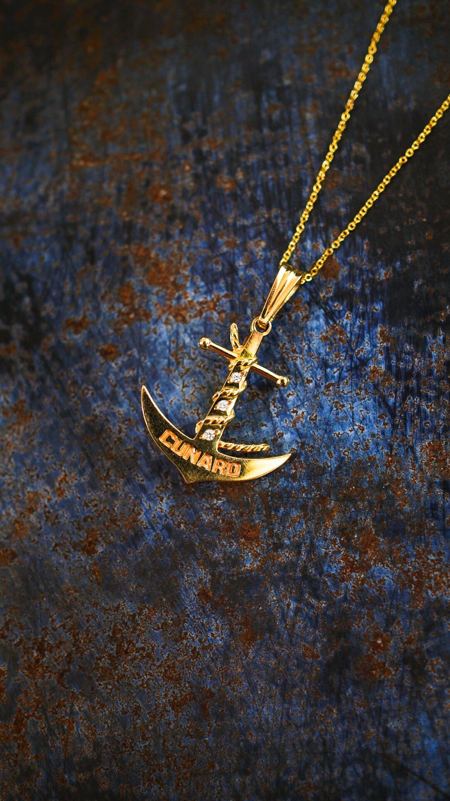 【VINTAGE】TIFFANYu0026Co. ティファニー キュナード・ライン社 イエロー ゴールド アンカー ネックレス チャーム 《K14 イカリ 錨 ヴィンテージ オールド メ