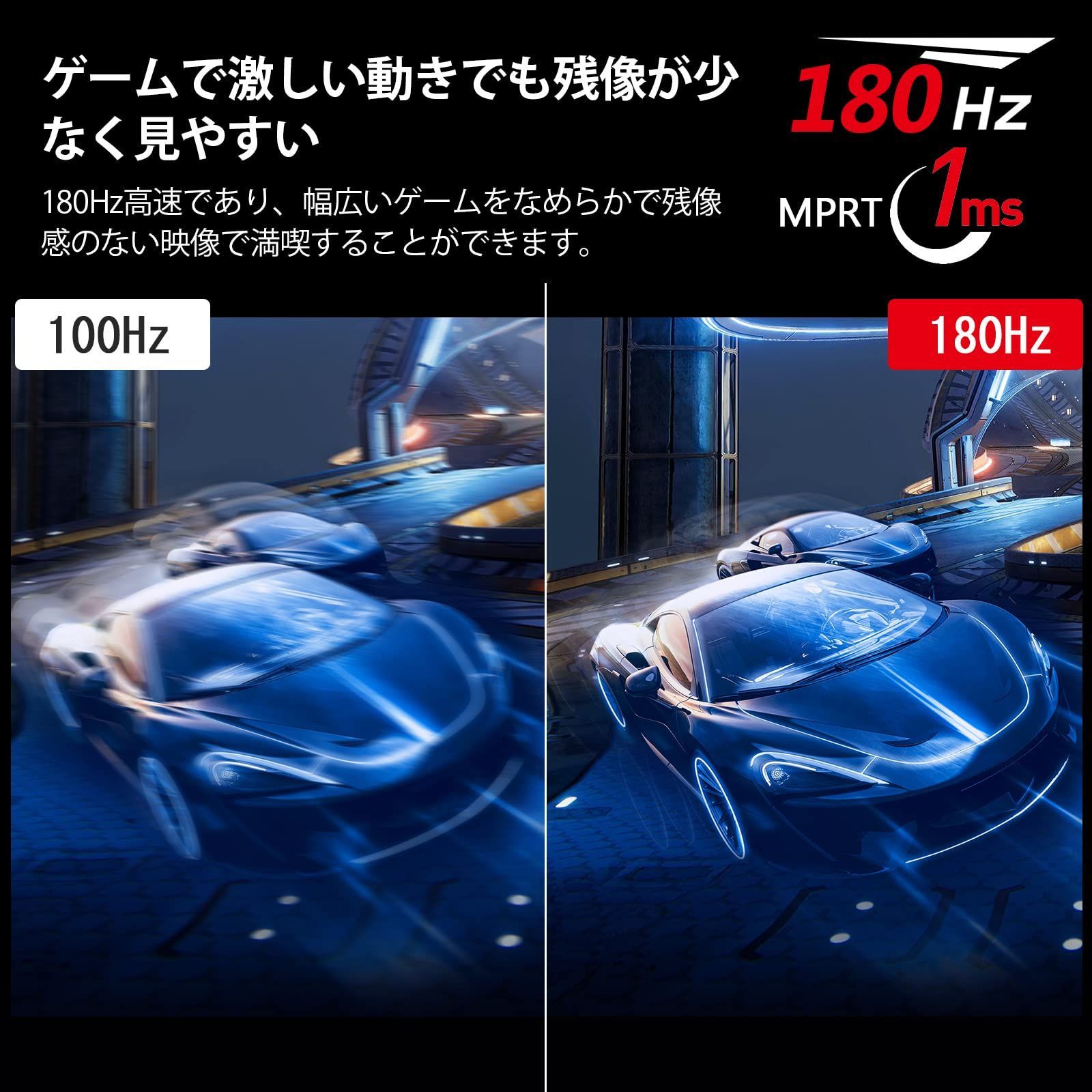 1920x1080 非光沢 VAパネル 超薄型 HDR 標準輝度 300cd ㎡ 1ms R1650曲面 FreeSync HDMI DisplayPort スピーカー内蔵 FHD LED UG24 ディスプレイ 180Hz 24インチ 湾曲ゲー