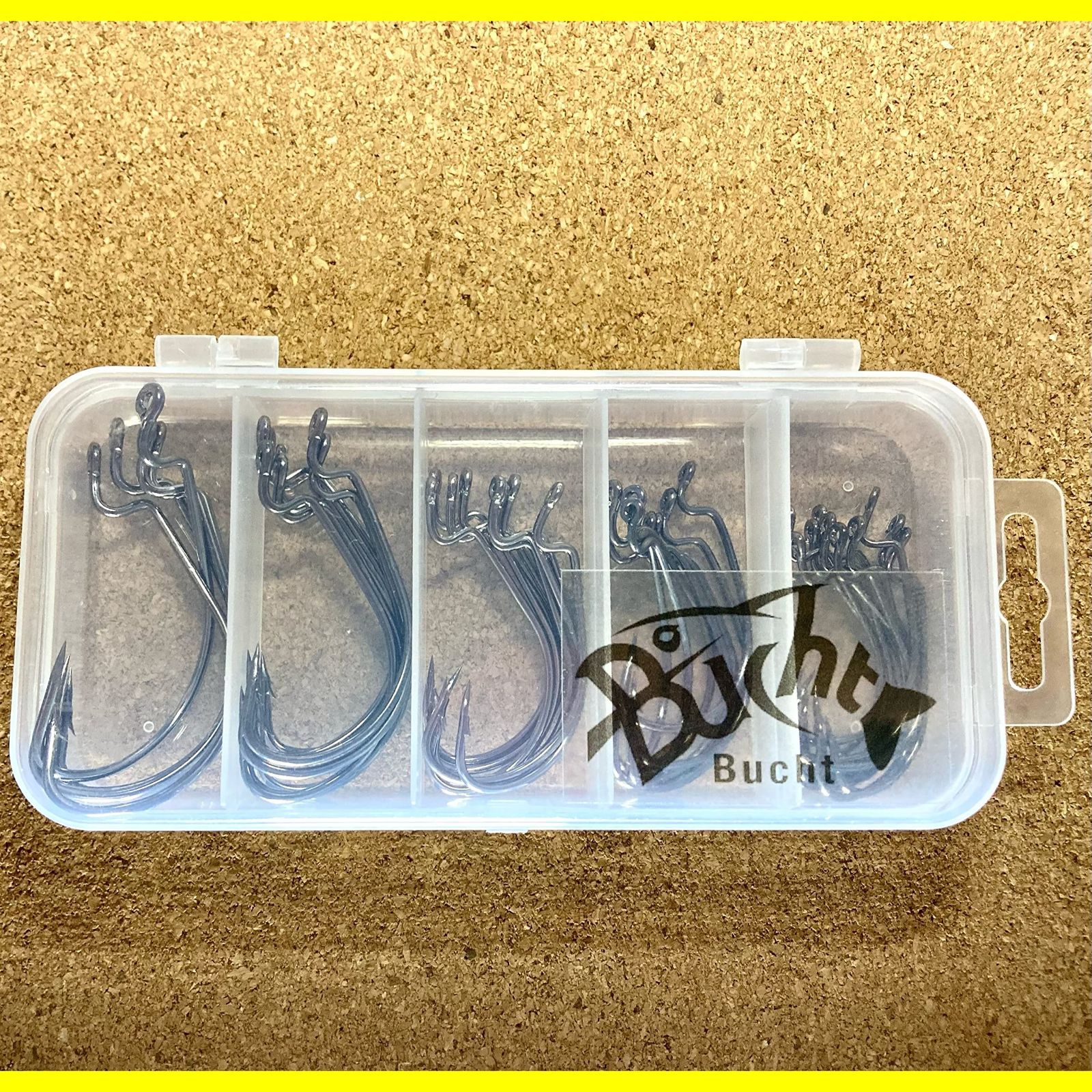 新着商品】ケース付 ワーム バス釣り ナローゲイプ 5/0 4/0 3/0