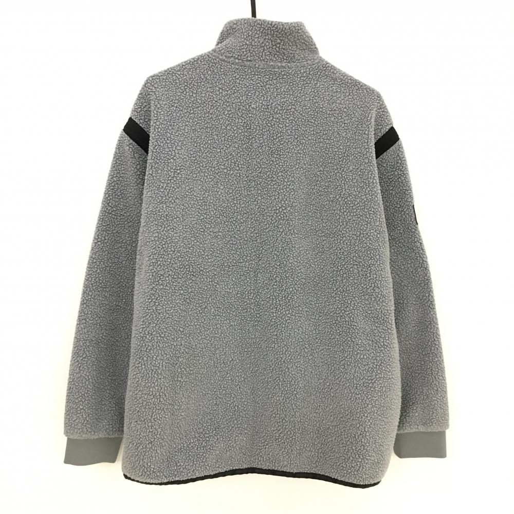 超 ブリーフィング ボアジャケット グレー×黒 肩ロゴテープ メンズ XL ゴルフウェア モデル BRIEFING