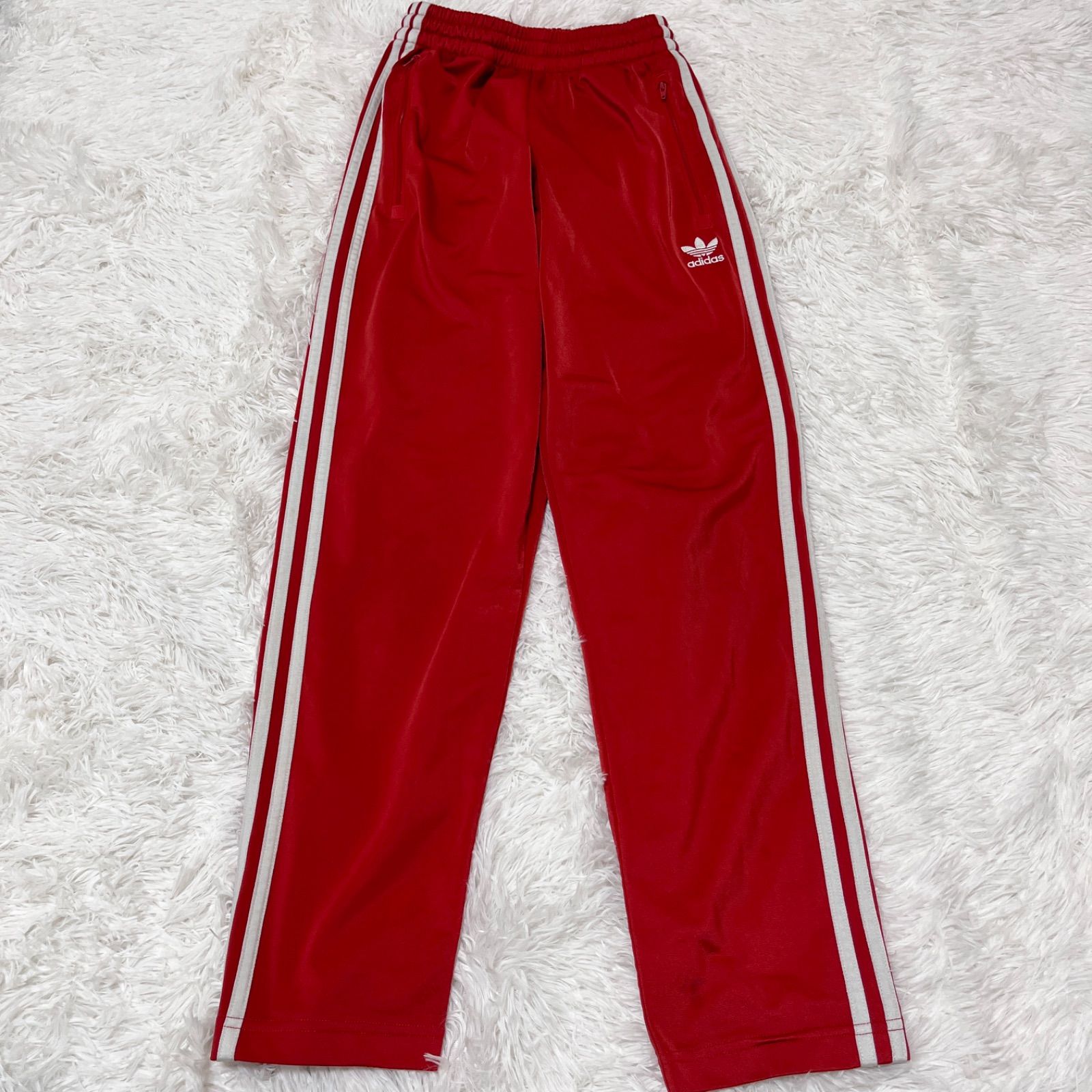 お買い得，送料無料 古着 adidas アディダス トラックパンツ レッド 259-98 ジャージ パンツ