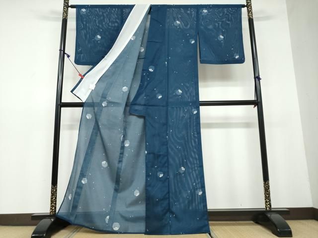 平和屋着物＊夏物 小紋 紗 幾何学文様 AAAZ4639jd 平和屋着物＊夏物