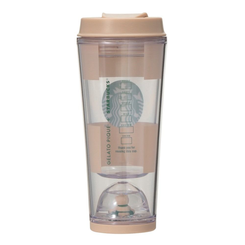 モカベージュ gelato pique STARBUCKS ベアスノードームボーダータンブラー モカベージュ 355ml ジェラートピケ スターバックス