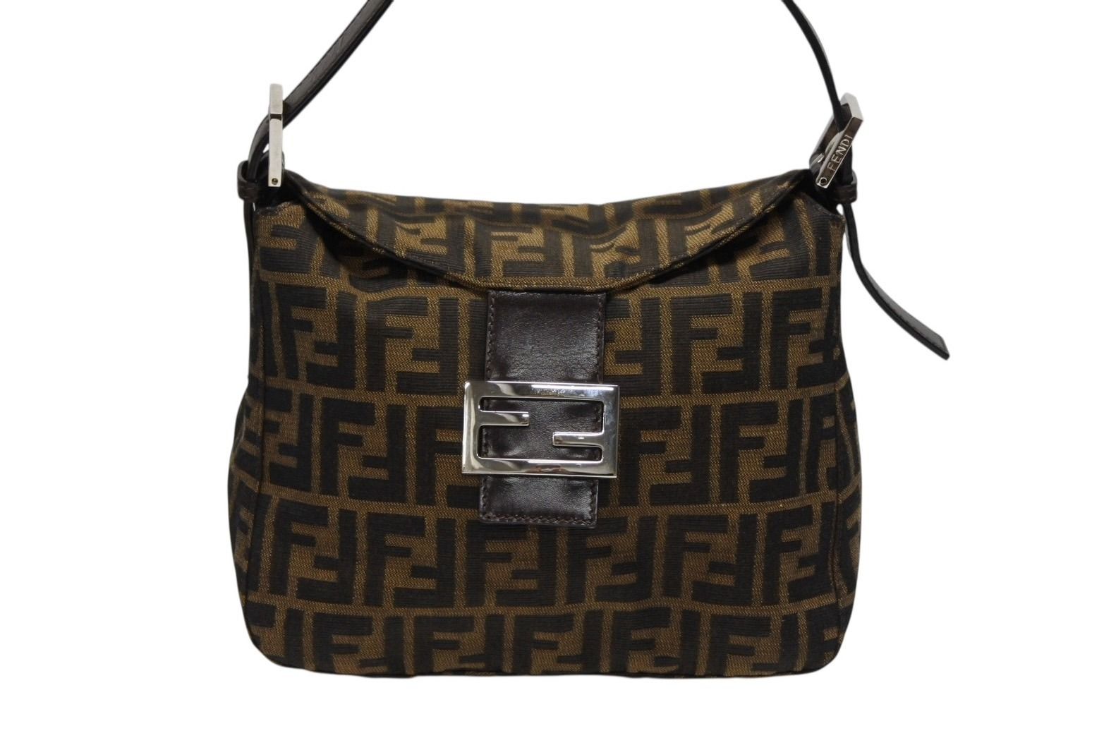 FENDI フェンディ マンマバケット ワンショルダーバッグ ズッカ柄 キャンバス レザー ブラウン シルバー金具 4b008185 WWW_NOITHATQUANGTHANH_NET
