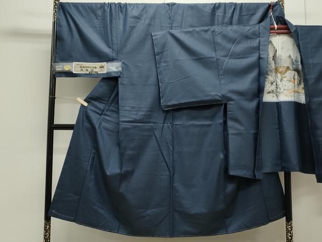 平和屋着物●男性 大島紬 アンサンブル 100亀甲 キングサイズ 正絹 CAAS0259th