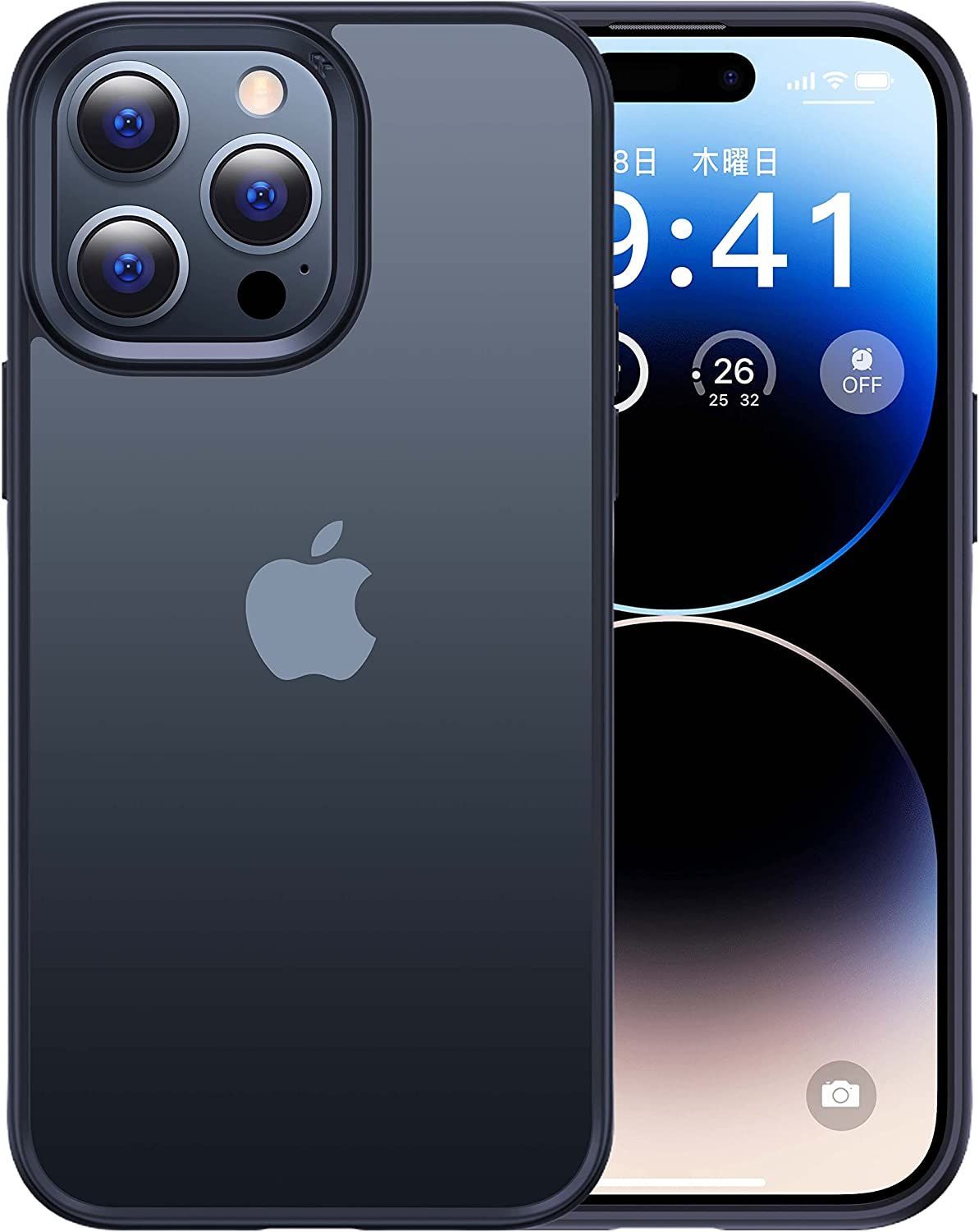 CASEKOO iPhone 14 Plus 用 ケース クリア 耐衝撃 米軍MIL規格 黄変防止 SGS認証 ストラップホール付き 6.7インチ カバー ワイヤレス充電対応 2022年新型 アイフォン 14 Plus 用 ケース(ブルー)
