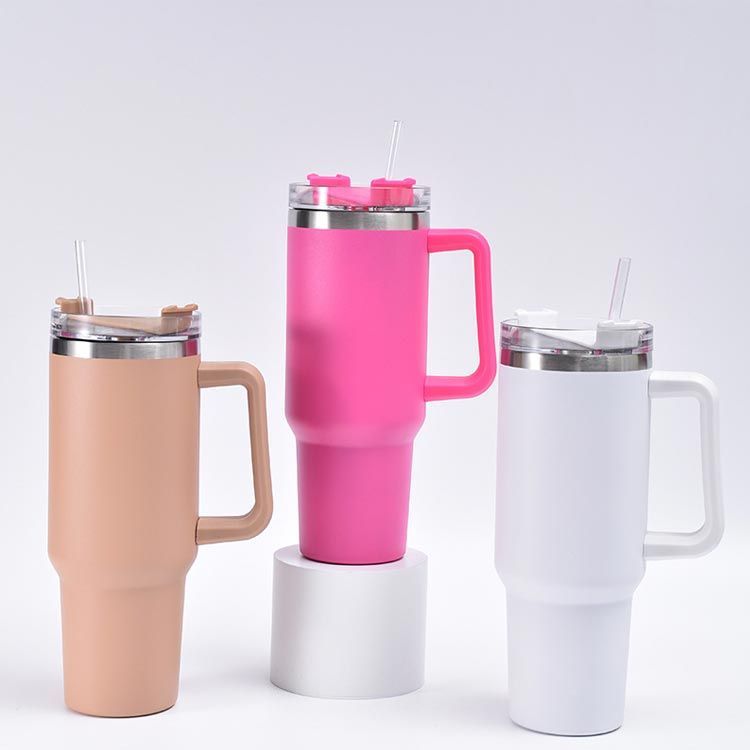 タンブラー 水筒 ストロー付き 蓋付き ステンレスタンブラー 直