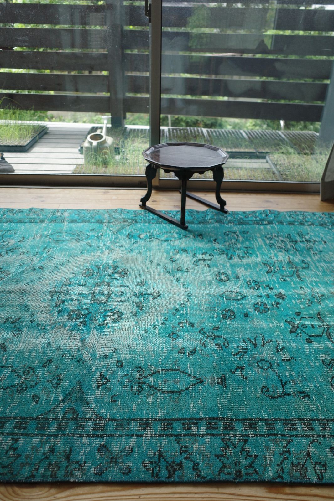 ヴィンテージラグ ターコイズブルー