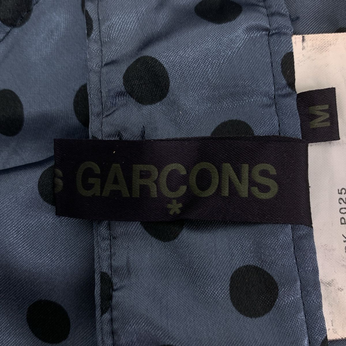COMME des GARCONS コムデギャルソン 2013SS ポリエステル 製品加工 ドット サルエル ショートパンツ ショーツ M ネイビー ブラック レディース DECORATOM_COM_BR