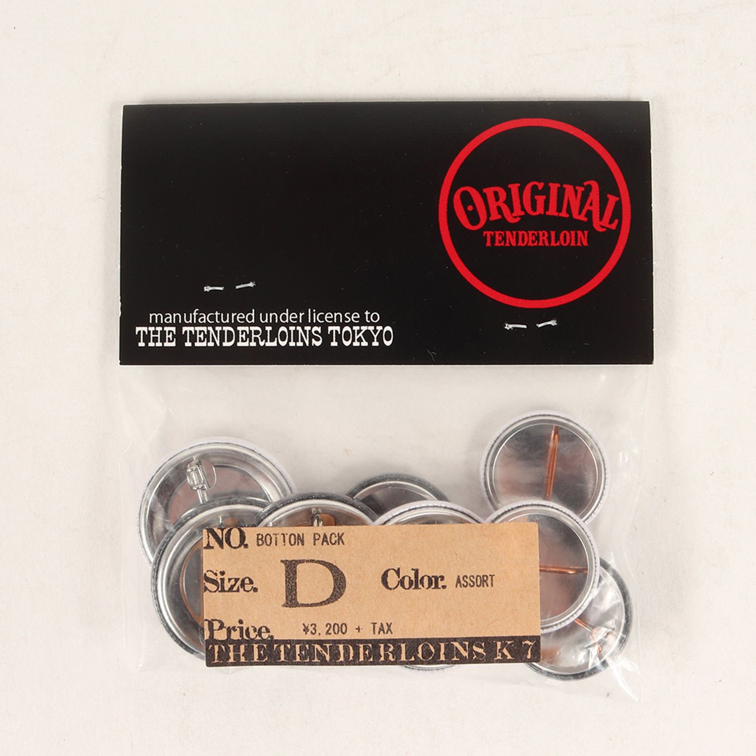 新品】TENDERLOIN テンダーロイン 缶バッチ セット 3種 (BOTTON PACK
