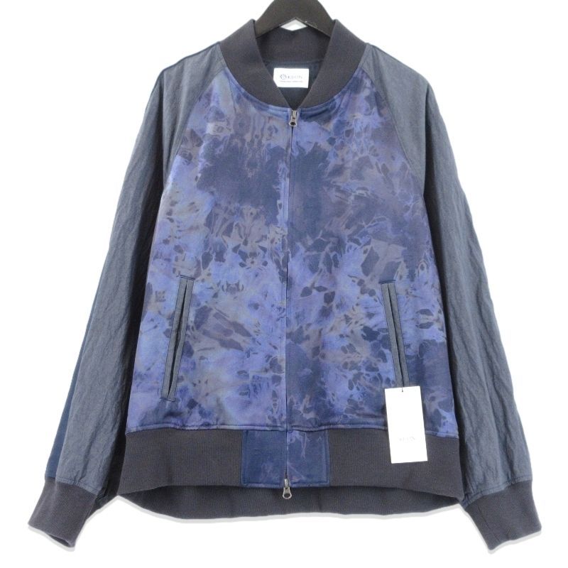 ♥ KUON クオン Mura Shibori Souvenir Jacket 115JK010410 スーベニアジャケット スカジャン 雲絞り ネイビー L タグ付き 70016943