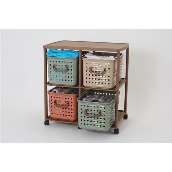 スリムバスケットラック/衣類収納 【4W型】 66×44.5×69.8cm日本製 スリムバスケットラック/衣類収納 【4W型】 66×44.5×69.8cm 日本