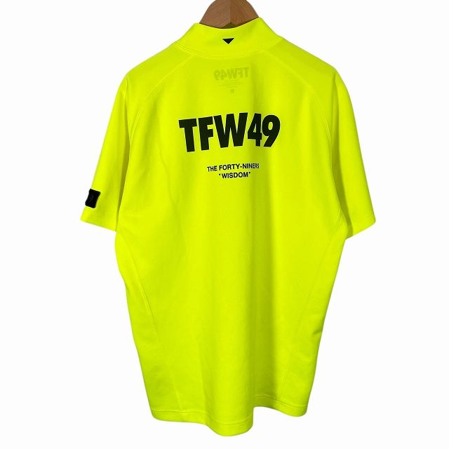 TFW49 ゴルフウェア モックネック 半袖 ロゴ 蛍光 イエロー S - メルカリ