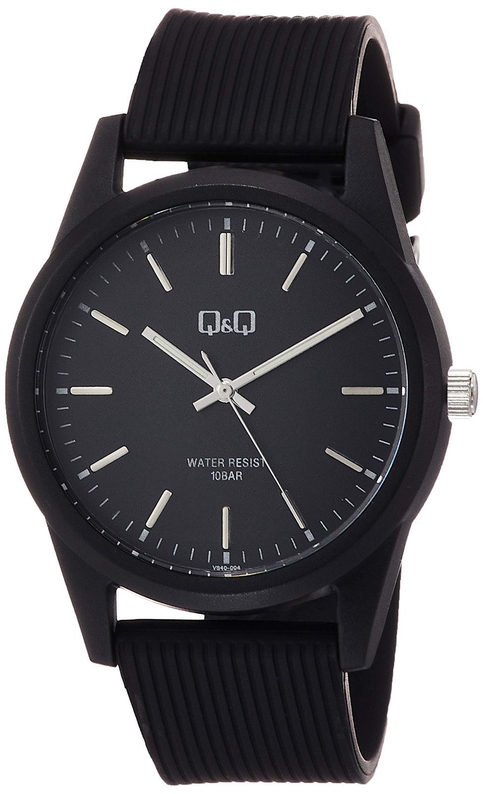 Q-Q 腕時計 アナログ シチズン 防水 ウレタンベルト VS 40-004 メンズ ブラック