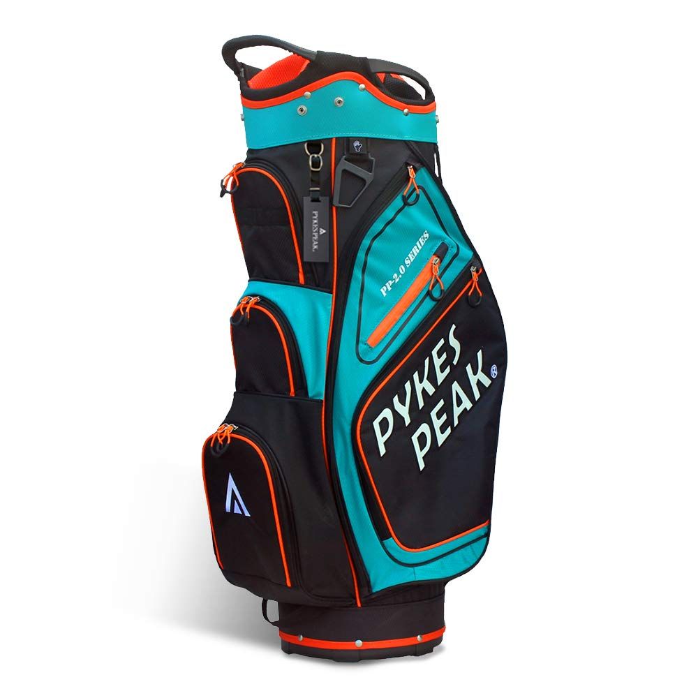 新着商品 PYKES PEAK パイクスピーク キャディバッグ カートタイプ 軽量 2.4kg | 9.5 型 | 47インチ対応 14分割 ゴルフバッグ レディース メンズ