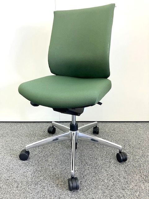 【2021年製】コクヨ ウィザード3チェア ローバック 肘無 ハンガー付き ディープグリーン 事務イス デスクチェア OAチェア 在宅 テレワーク オフィスチェア