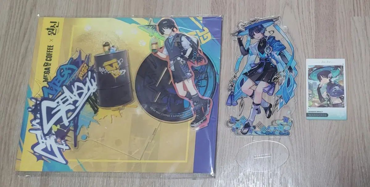 原神カフェ メガコーヒー 韓国 放浪者 タペストリー 原神 メガコーヒー