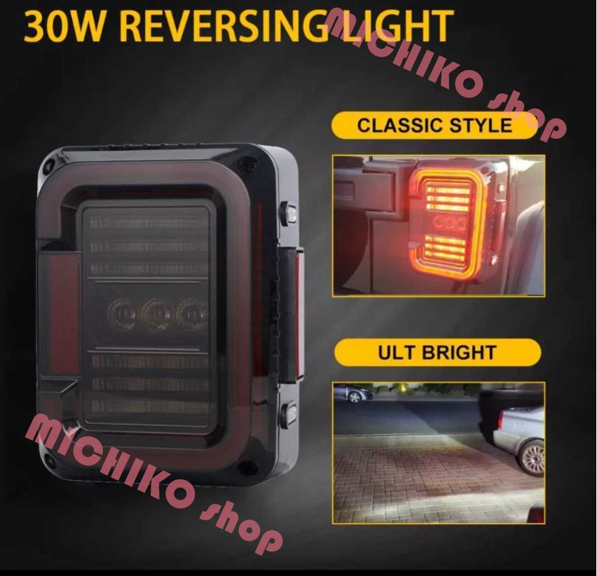 ジープ JK ラングラー 用 LED テールランプ FFCRYSTALESIA_COM