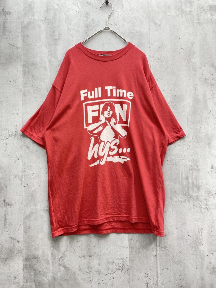 HYSTERIC GLAMOUR ヒステリックグラマー 02241CT07 FULL TIME FUN Tシャツ sizeL|赤 ◆◎レディース