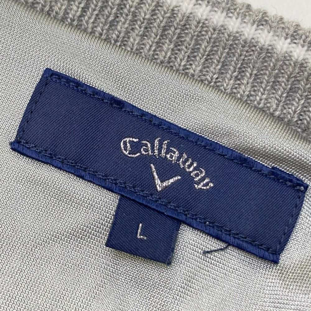 美品 callaway ノルディック柄 裏地付き ニット ニット キャロウェイ サイズ：L CALLAWAY キャロウェイ 裏地付 ウール混 ニット