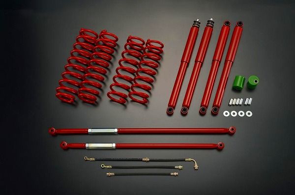 モーターファーム/Motor Farm サスペンションSTセット レッド 2インチUP or 3インチUP スズキ ジムニー JB23/33/43 選べる2サイズ FSTJB