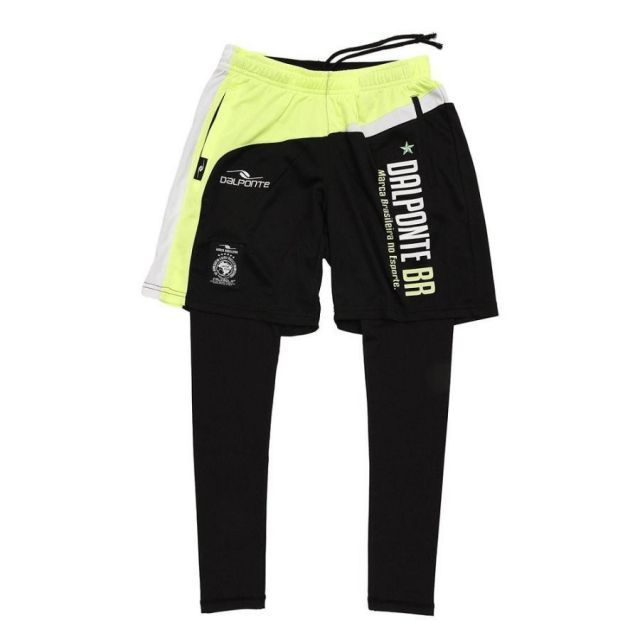 ダウポンチ(DalPonte) プラクティスパンツ インナーセット DPZ0183 ブラック/フラッシュイエロー XLサイズ