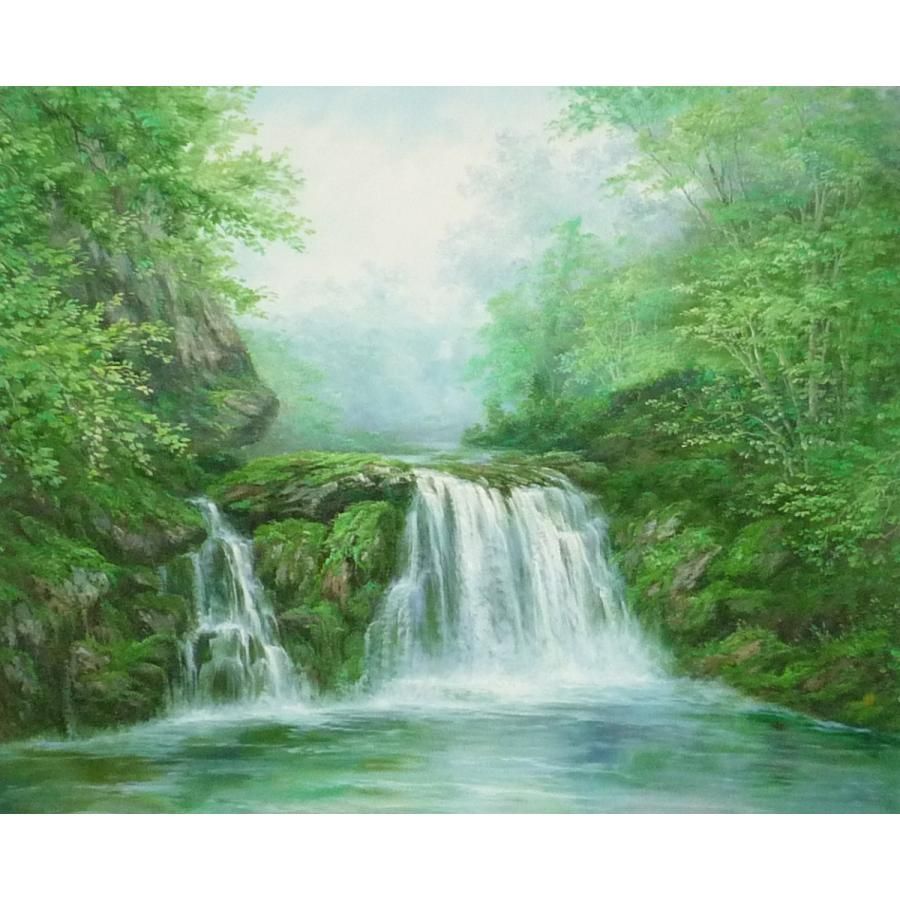 藤田嗣治、【湖畔の霧】、希少画集画、新品高級額・額装付、状態良好